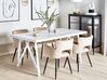 Dining Table 160 x 90 cm Marble Effect White GRIEGER_850360