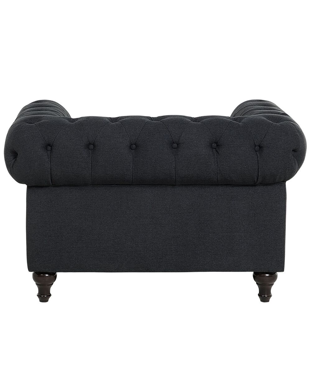 Fabric Armchair Graphite Grey CHESTERFIELD Beliani.co.uk