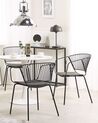 Set of 2 Metal Dining Chairs Black RIGBY_775542