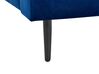 Chaise longue de terciopelo azul marino/negro GUERET_842533