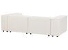 Right Hand 2 Seater Modular Boucle Corner Sofa with Ottoman White APRICA_908429