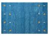 Vlnený koberec gabbeh 140 x 200 cm modrý CALTI_870312