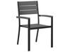 Table 4 chaises en aluminium gris PRATO_741554