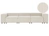 3 Seater Modular Jumbo Cord Sofa Off-White APRICA_907592