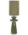 Faux Suede Table Lamp Green OTEROS_906278