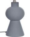 Tischlampe Keramik grau / weiß 48 cm Trommelform FABILOS_878684