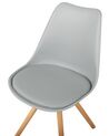 Spisebordsstol grå PP/lyst træ sæt af 2 DAKOTA_712689