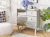 4 Drawer Mirrored Chest Silver NESLE_850808