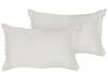 Set di 2 cuscini lino bianco sporco 30 x 45 cm SASSAFRAS_906651