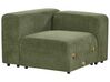 3-Sitzer Sofa Cord grün mit Ottomane FALSTERBO_916326