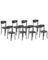 Conjunto de 8 cadeiras de jantar pretas VIESTE_853028
