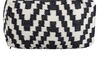 Wool Pouffe Black and White KNIDOS_826647