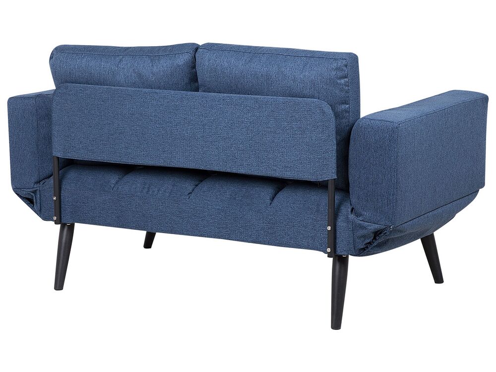 Schlafsofa 2-Sitzer Polsterbezug marineblau BREKKE | Beliani.de