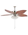 Ceiling Fan with Light Silver with Light Wood GILA_796779