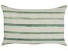 Conjunto de 2 almofadas decorativas com padrão às riscas verde 50 x 30 cm KAFRA_902161