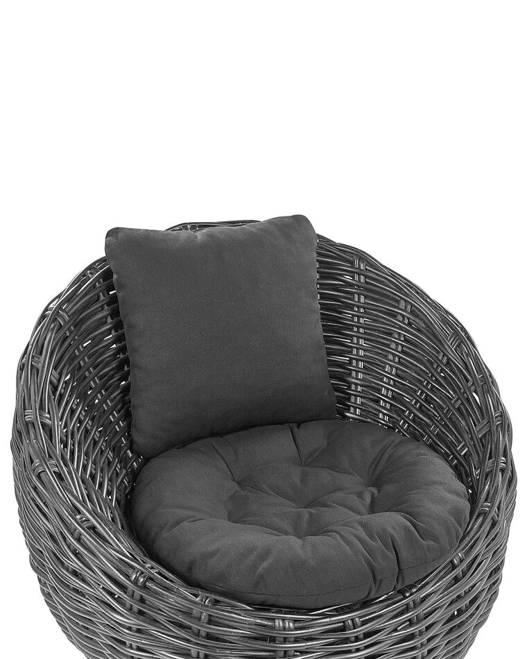Rattan Chair Black LERICI | Beliani.co.uk
