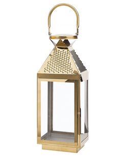 Lyhty ruostumaton teräs messinki 40 cm BALI