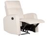 Conjunto de sofás 6 lugares manualmente reclináveis em veludo branco-creme VERDAL_904821