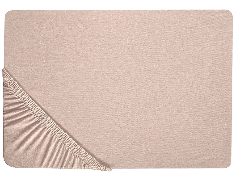Drap-housse en coton 90 x 200 cm beige HOFUF 