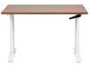 Manuálně nastavitelný psací stůl 120 x 72 cm tmavé dřevo/bílý DESTINAS_899081