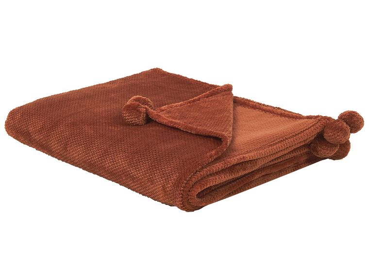 Blanket 200 x 220 cm Golden Brown SAITLER _770453