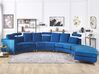 Sofa półokrągła 7-osobowa modułowa welurowa niebieska ROTUNDE_793550