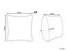Conjunto de 2 cojines de algodón gris oscuro con relieve 45 x 45 cm PAIKA_824346