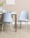 Set of 2 Dining Chairs Light Blue FOMBY_904194