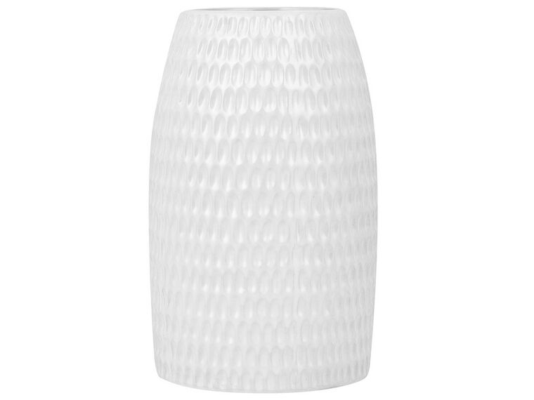 Dekorativní kameninová váza 25 cm bílá LINZI_733855