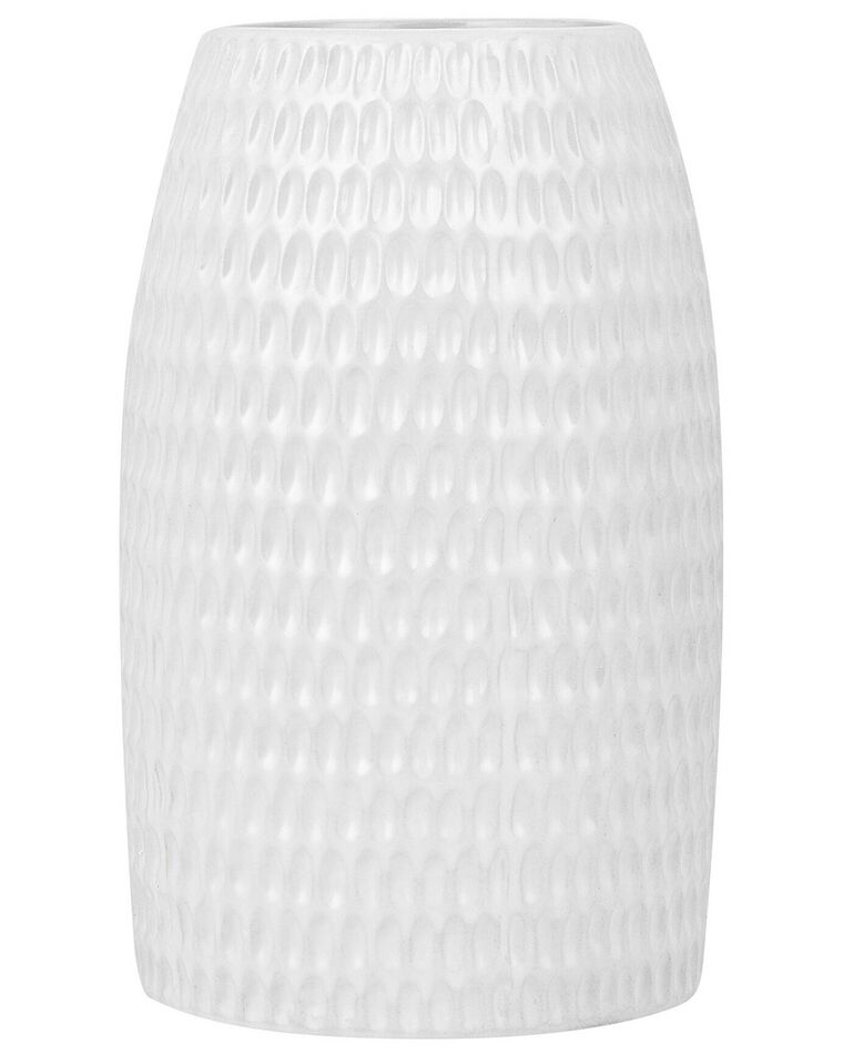 Dekoratívna kameninová váza 25 cm biela LINZI_733855