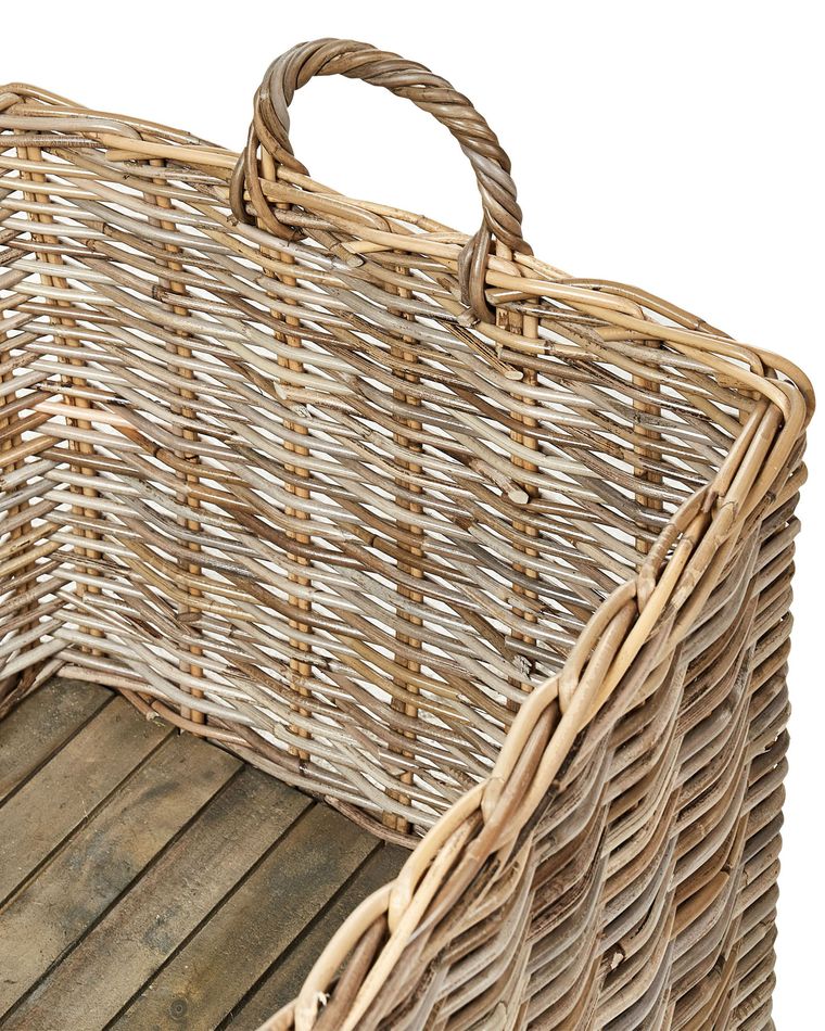 Nearly Natural Set Di 2 Scatole Decorative Floreali Marroni - Eleganti Portaoggetti Con Manico