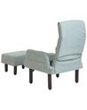 Linen Recliner Chair with Ottoman Mint Grey OLAND_902001