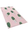 Vloerkleed polyester roze 80 x 150 cm ELDIVAN_798350