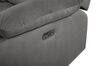 Sofa Set Samtstoff dunkelgrau 6-Sitzer LED-Beleuchtung USB-Port elektrisch verstellbar BERGEN_835274