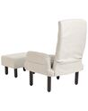 Fauteuil inclinable avec repose-pieds beige OLAND_902027