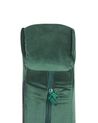Fotel welurowy z podnóżkiem zielony SANDSET_776395