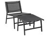 Conjunto de 2 sillas de jardín con reposapiés negros MARCEDDI_897082
