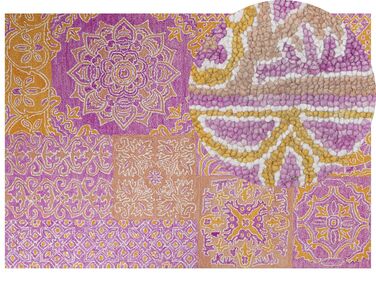 Teppich Wolle mehrfarbig orientalisches Muster 160 x 230 cm Kurzflor AVANOS