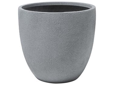 Vaso para plantas em fibra de argila cinzenta 55 x 55 x 53 cm KANNIA