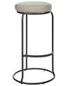 Set of 2 Faux Leather Bar Stools Grey MILROY_915993