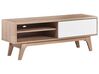 TV Stand Light Wood with White BUFFALO_824124