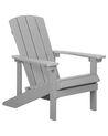 Cadeira de jardim cinzenta clara com repousa-pés ADIRONDACK_809522