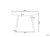 Round Dining Table ⌀ 120 cm White Marble Effect with Black ODEON_775982