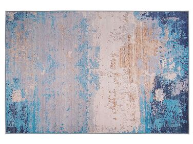 Vloerkleed polyester blauw 140 x 200 cm INEGOL
