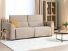 2 personers sofa m/elektrisk recliner sandbeige fløjl ULVEN_911575
