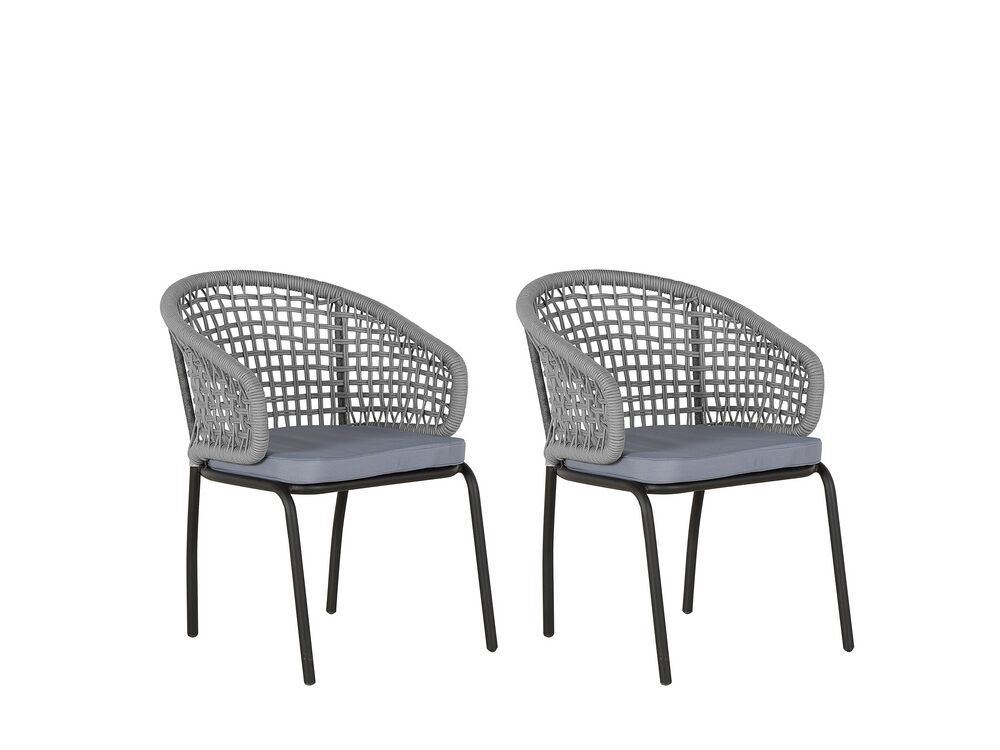 Grey Garden Chairs / 4 Aluminium Garden Chairs Reclining Garden Chairs