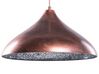 Candeeiro de teto em metal e vidro cor de bronze ISKAR_673242