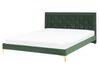 Łóżko welurowe 160 x 200 cm zielone LIMOUX_775718