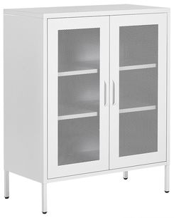 Valkoinen 2-ovinen teräksinen senkki WAKATIPU Valkoinen 2-ovinen teräksinen senkki WAKATIPU