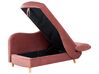 Chaise-longue à direita com arrumação em veludo rosa MERI II_914305